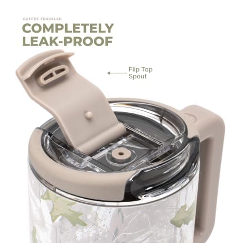 HydroJug Coffee Traveler 20oz Ceramic-Lined Mug with Handle, Camo — view 4