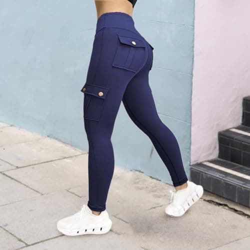 Women’s cargo jogger pants, high-waisted military camo trousers, trendy streetwear cargo pants, utility pocket camo joggers, durable and flexible, perfect for outdoor activities and casual styling — view 2