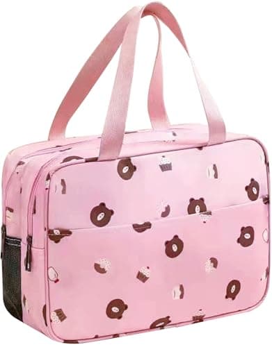 wordmouk Toiletry Bag Wet and Dry Separation Double-Layer Large Cosmetic Bag Travel Makeup Bag Water-Resistant Hanging Toiletry Wash Bags Toiletries Organizer Toilet Bags for Swimming Gym Trip