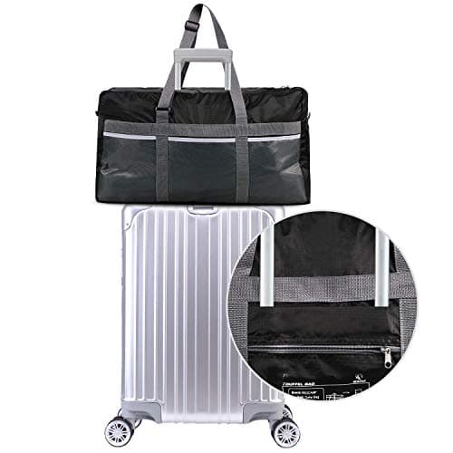 REDCAMP 75L Foldable Travel Duffel Bag, Lightweight Waterproof, Black — view 3