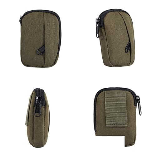Utility Belt Pouch for Men – Small Keychain Bag, Outdoor Waist Case | Portable Coin Purse Card Holder, Nylon Earphone Pack, Hiking Travel Camping Wallet, Compact Everyday Carry Organizer — view 6