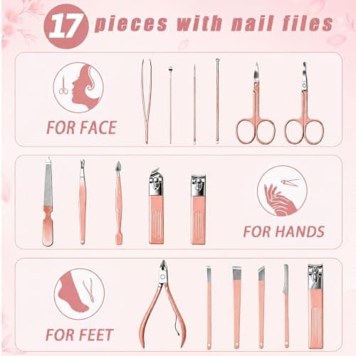 Wosyoodo 17 in 1 Manicure Set, Nail Clippers Set with Toenail Clippers — view 3