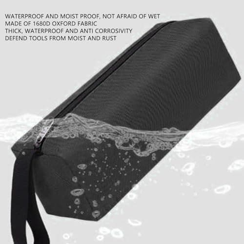 Fabater Small Tool Bags, Scratch Resistant Lightweight Portable Multifunctional Zipper Tool Bags, Hardware Pouch with Extra Lining for Home Office Travel Construction Toiletry Organization — view 5