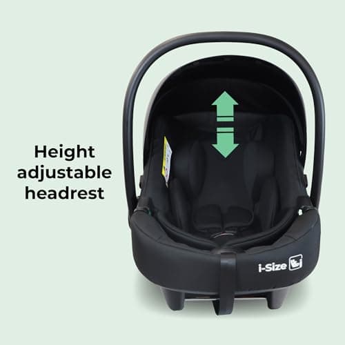 My Babiie MBCS02 SE i-Size Baby Car Seat - 40-87cm (Birth to 15 Months Approx.), R129, Group 0+, Lightweight Infant Carrier, Large Canopy, Newborn Insert, Adjustable Headrest - Black SE — view 5