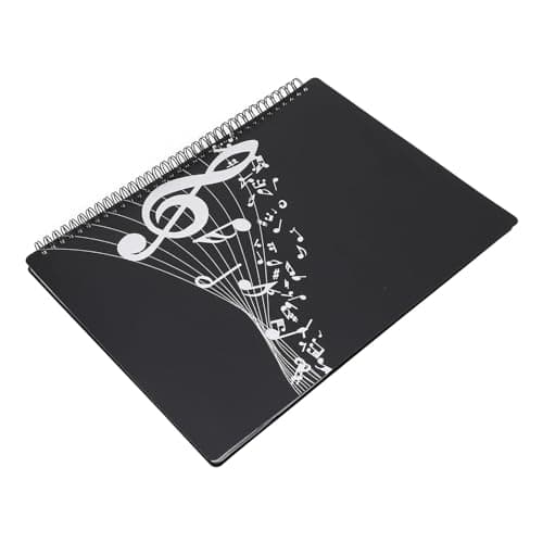 Hamwesh Sheet Music Folder, 40 Pages A4 Size ABS Material Music Folder, Piano Accessories with Non Slip Transparent Pockets Concave Convex Technology for Piano Guitar Violin — view 2