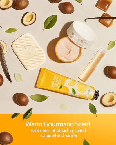 Hydrated & Fragrance Travel Size Gift Set for Women, Pamper Gift Set with Hand Cream, Lip Balm, Shower Gel, Body Cream, Perfume, Hair Scrunchie, Eye Masks, Body Care/ Bath Spa Gift Sets — view 4