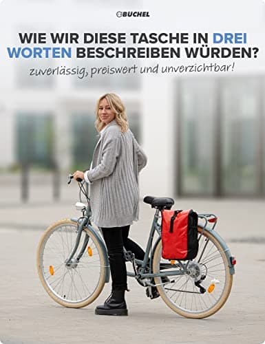 Büchel Unisex Tarpaulin Bicycle Bag, Pannier Rack Bags, Red, One Size EU — view 2