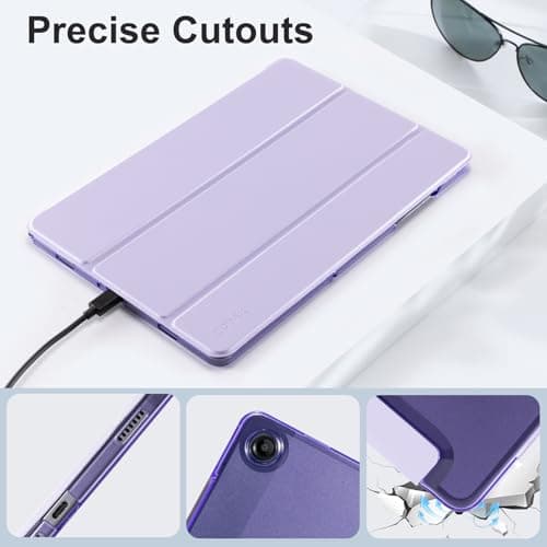 CoBak for Samsung Galaxy Tab A11+ Plus 11 Inch 2025/A9+ Plus 2023 - PU Leather Smart Cover for Tab A11+, Translucent Hard Shell, Multi-Viewing Angles, Purple — view 6