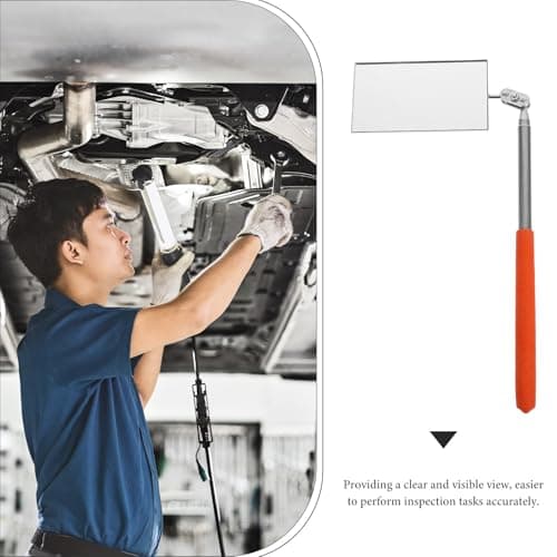 Telescoping Car Inspection Mirror Large Reflective Surface for Checks — view 3