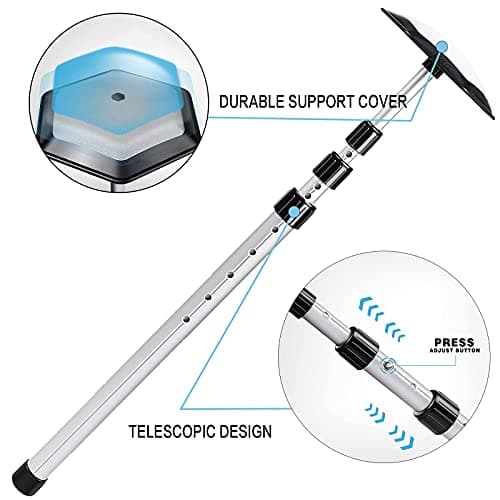 AMRTA Adjustable Golf Travel Bag Support Rod Golf Club Arm Stiff Alloy Rod for Golf Bag Adjustable 4 Telescoping Section, Golf Support Cover Stick Bag Protective Golf Bag Support Frame (White 20-53") — view 3