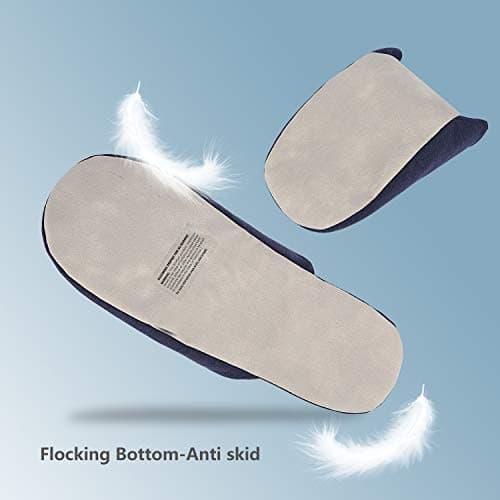 BUXTON Cozy Lightweight and Memory foam Indoor Slippers for Womens and Mens(unisex), Foldable Slippers with Mesh bag-For Home,Travel,Spa and Hotel, Navy, Small-Medium — view 3