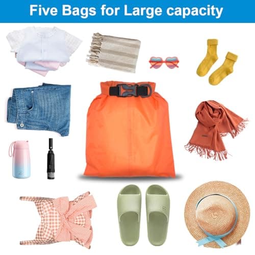 LICQIC Waterproof Dry Bag, Drybag Canoe Bag, 1 Pcs Orange, 2.5 Litre — view 5