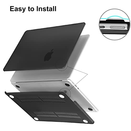 EooCoo for MacBook Air 13.6 inch Case 2026-2022 M5 M4 M3 M2 Matte Black — view 5