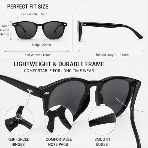 SDXCJY 4 Pairs Sunglasses for Women Retro Vintage Square Frame Ladies Sun Glasses UV400 Protection Trendy Shades (4 Pack) — view 3