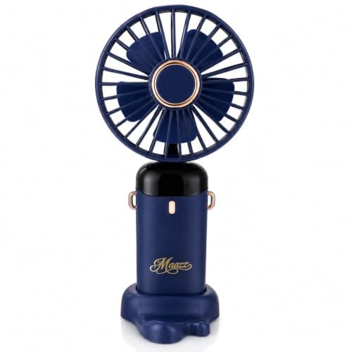 MAAZZ N15 Portable Handheld Fan, 5 Speeds, Digital Display, Lavender