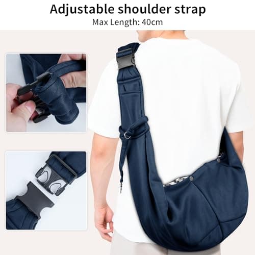 Sarsumir Dog Carrier Bag Dog Sling, Pet Carrier for Small Medium Cat Dog, Puppy Carrier with Adjustable Shoulder Strap Puppy Sling for Travel Walking Shopping, Blue — view 4