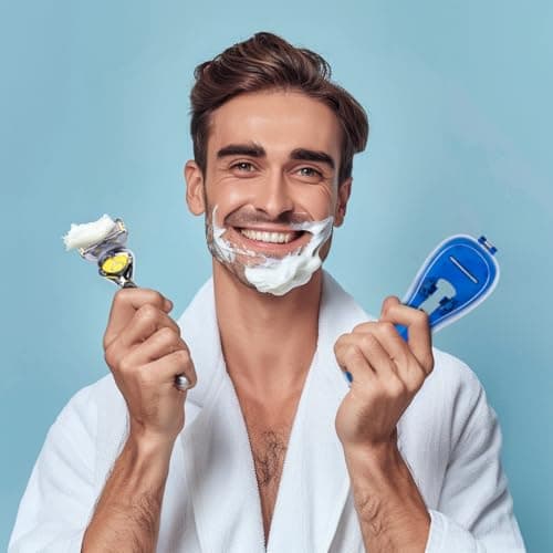Nincha Manual Razor Travel Case Portable Plastic Manual Razor Trimmer Protector Blue — view 5