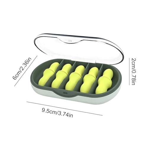 10PCS Reusable Slow Rebound Foam Earplugs, Portable Noise Reduction Earplugs for Sleeping, Shooting, Travel (Yellow)|Shooting and Daily Noise Reduction — view 2