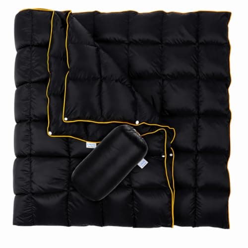 Lvkiss 700FP Down Camping Blanket - Wearable Poncho Quilt & Packable Duvet