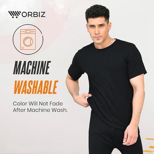 Thread Linens 3 Pack Mens Thermal T Shirt, Body Warmer Base Layer Underwear Top for Men Size S-XXL (Blue, M) — view 5