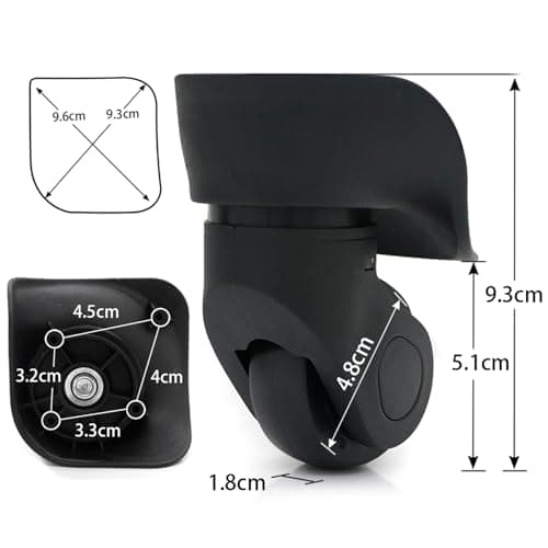 GUGULUZA Replacement Luggage Wheel Repair Travel Suitcase Parts Wheels,Couple (GW041-2X) — view 2