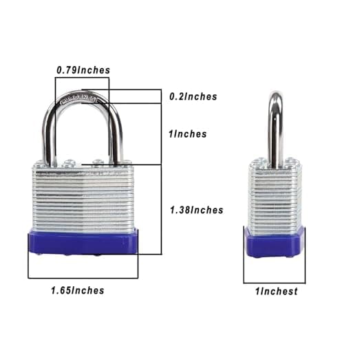 SEPOX® Heavy Duty Padlock 40mm, Keyed Alike, Hardened Steel Shackle 3 Locks — view 2