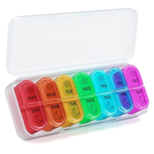 Windtrace Pill Boxes 7 Day 2 Times a Day, Large Weekly Pill Organiser — view 2