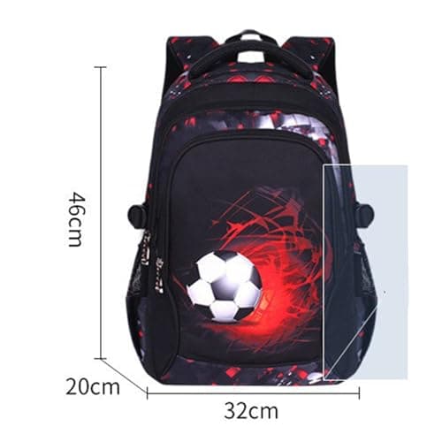 Boys Backpack For Kids Bookbag For Middle School Bags Travel Back Pack Toddlers Backpack And Lunchbox (Red, One Size) — view 6