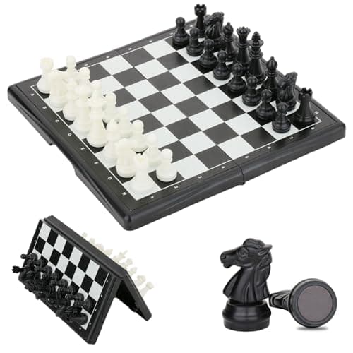 Magnetic Travel Chess Set, Folding Chess Board for Adults(17.5x17.5cm)