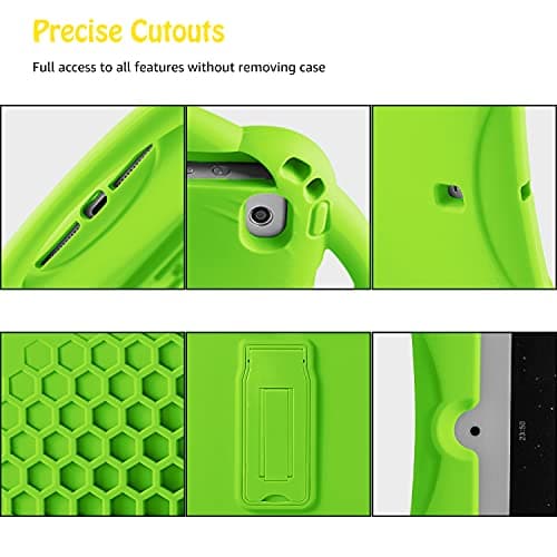 TopEsct Kids Case for 7.9 inch iPad Mini 5th/4th/3rd/2nd/1st Gen (Old Model) Silicone Shockproof Protective Cover with Built-in Handle Stand and Strap (Green) — view 5