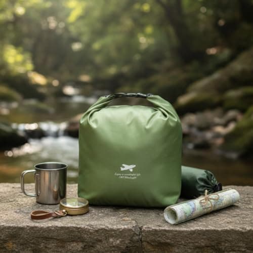 Colcolo Outdoor Waterproof Storage Bag Roll Camping Organizer Gear Storage Holder Quick Access Zipper Oxford Cloth for hiking travel home organization car trunk, Transparent, L — view 6