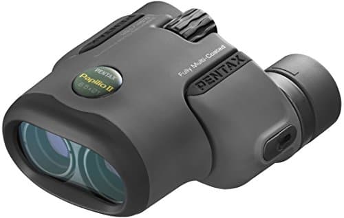 Pentax Papilio II 6.5x21 Compact Binoculars for Bird Watching, Traveling, Sports and Theater 50 cm Close-Up Viewing for Museums Bright and Clear By Fully-Multi Coated, Bak4 Prism and Aspherical Lens , Grey