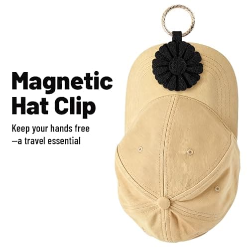 EACHPT Hat Clip for Bag Travel, Strong Magnetic Hat Cip 2Pcs for Travel Handbag Backpack Luggage Womens Travel Accessory, Hat Clip for Hanging Sun Hat Baseball Cap Sunglasses Car Key (C) — view 3