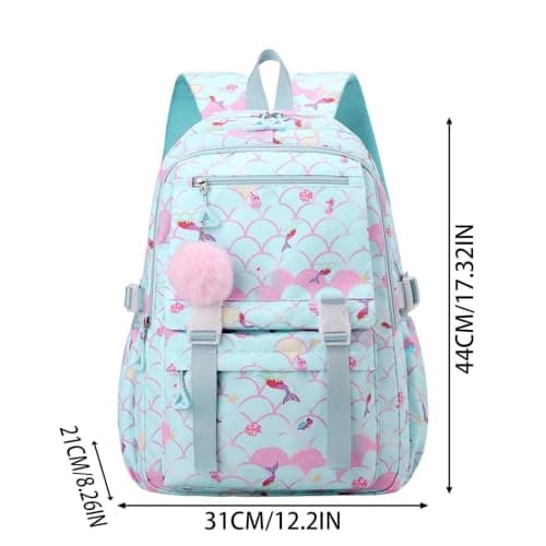 Black Girls Plaid Preppy Backpack Aesthetic Y2k School Rucksack Large Capacity Lightweight Laptop Daypack Cute Travel Backpack with Zip Side Pocket for College Students Casual Anti-Theft Daypack Age15 — view 3