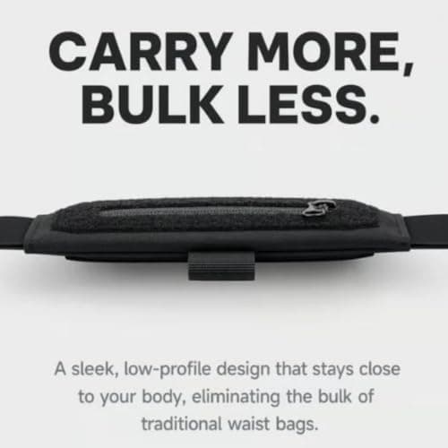 FiTspi Slim Belt Wallet, Concealed Retractable Quick Access Purse Storage Bag for Cash, Cards & ID, Undercover Hidden Blocking Travel Waist Pouch, Anti-Theft Wallets Bumbag for Men Women — view 6