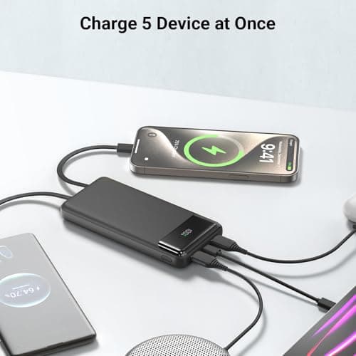 Power Bank Fast Charging 20000mAh, 22.5W Portable Charger with Cable — view 5