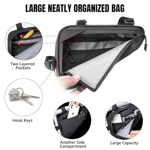 Eyein Bike Triangle Frame Bag, Cycling Waterproof Front Handlebar Pouch — view 4