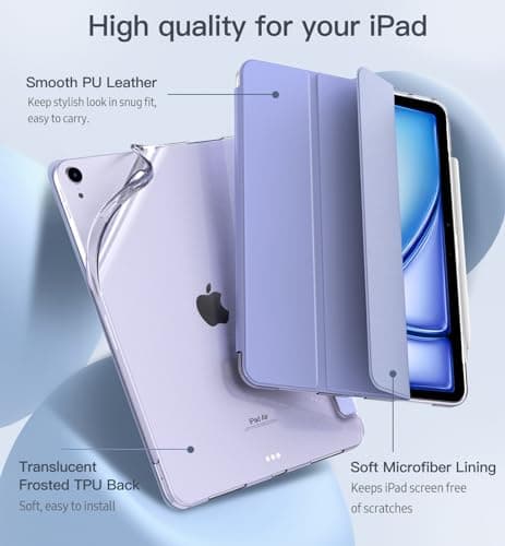 TiMOVO Case for iPad Air 11 inch M4/M3/M2, Air 5th/4th Gen 10.9", Lavender — view 3