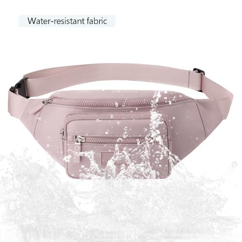 Bumbags for Ladies Bum Bag Fanny Pack Men Women Waist Pack Lightweight Adjustable for Running Walking Hiking Jogging (Purple) — view 5