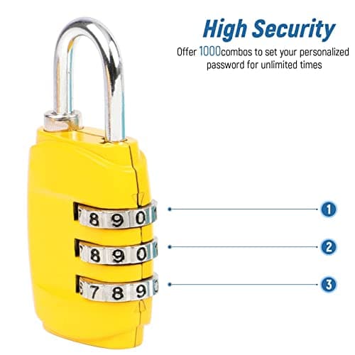 Combination Padlock 6Pack Luggage Locks Code Padlock — view 4