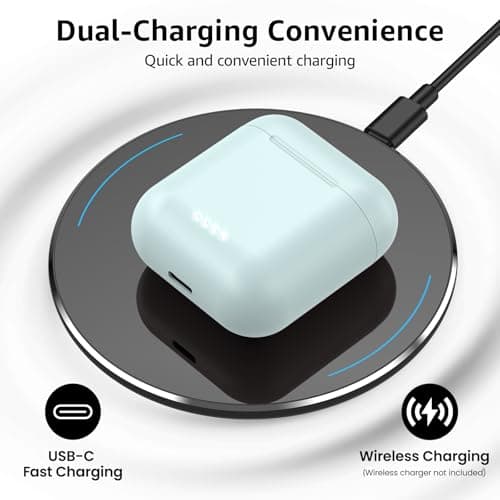 TOZO T6 Wireless Earbuds, Bluetooth 5.3 Ear Buds, Stereo Sound in Ear Headphones, 50 Hours Playtime for Travel, Work and Calls, Wireless Charging, APP Customizable EQs, IPX8 Waterproof Earphones — view 4