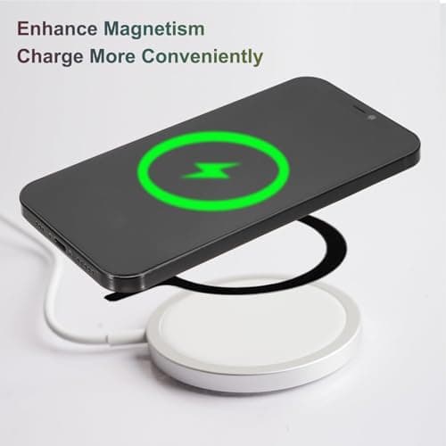 Magnetic Ring - Metal Sheet, Wireless Charging Mount | Slim Magnet Sticker with Strong Suction for Phone Case, Versatile Magnetic Holder for Travel Desk Bedroom Car Electronics Use, 5cm/1.97 inches — view 5