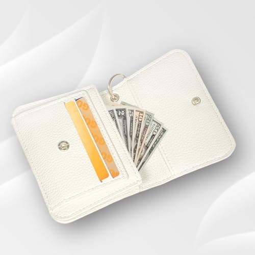 Girls Wallet, Initial Women's Wallets, White Small Wallet for Kids with 5 Card Slots Holder, Personalised Purses Gifts for Girls and Women, Birthday Gift, Christmas Gifts, Travelling Wallets Gift (A) — view 6