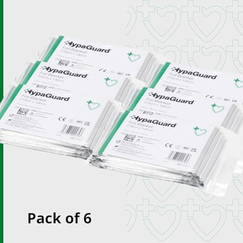 Safety First Aid HypaGuard Pack of 6 Foil Survival Blankets — view 6