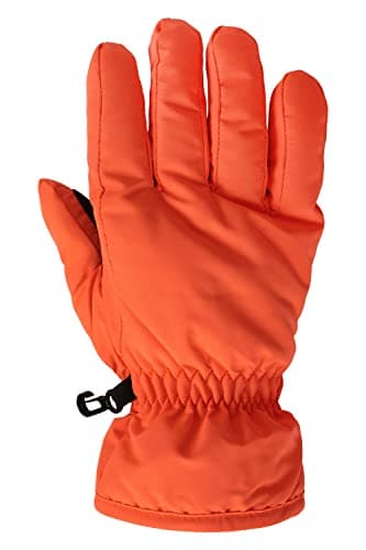 Mountain Warehouse Kids Ski Gloves - Water-Resistant, Padded Snowproof Glove with Textured Palm Grip, Boys & Girls - For Skiing, Snowboarding & Outdoors Orange L — view 2