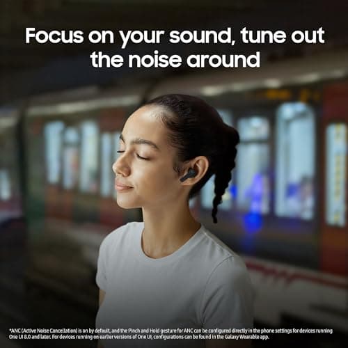 Samsung Galaxy Buds3 FE, Wireless Earbuds, Blade Design, Balanced Sound, 360 Audio, Active Noise Cancelling & Clear Call, Gemini AI Headphones, Black, 3 Year Extended Warranty (UK Version) — view 6