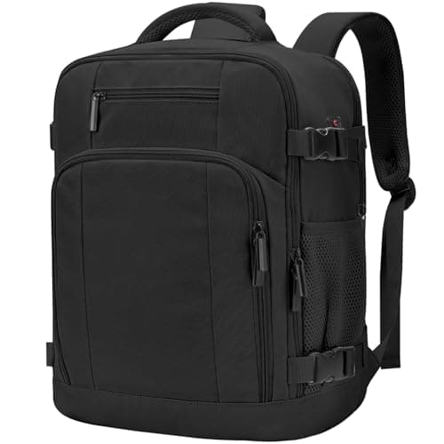 ZHXX Cabin Bag, for Ryanair Cabin Bags 55 x 40 x 20,44L Carry On Bag with a dedicated 17.3″laptop compartment and anti-theft pocket.Black