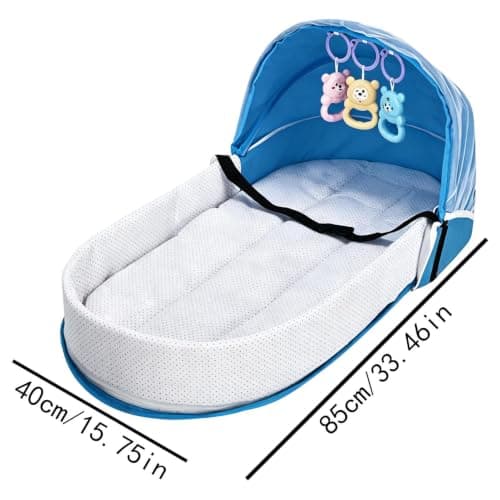 Children's Travel Cot | Folding Stroller | Breathable Mesh Design — view 3