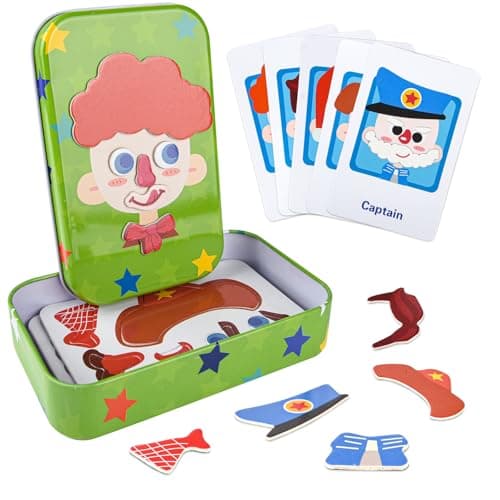 ASTARON Magnetic Puzzle for Toddlers, 29 pcs Puzzles Portable Travel Toys for Kids, Plane Car Activities Educational Learning Toy Birthday Gifts for Boys