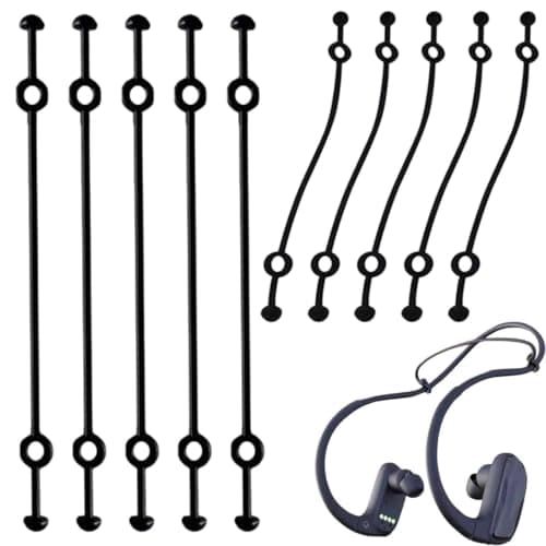 Earbud Strap - 12cm Silicone Anti Slip Headphone Security Cord Set